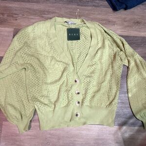 Light Green Button-Up Cardigan